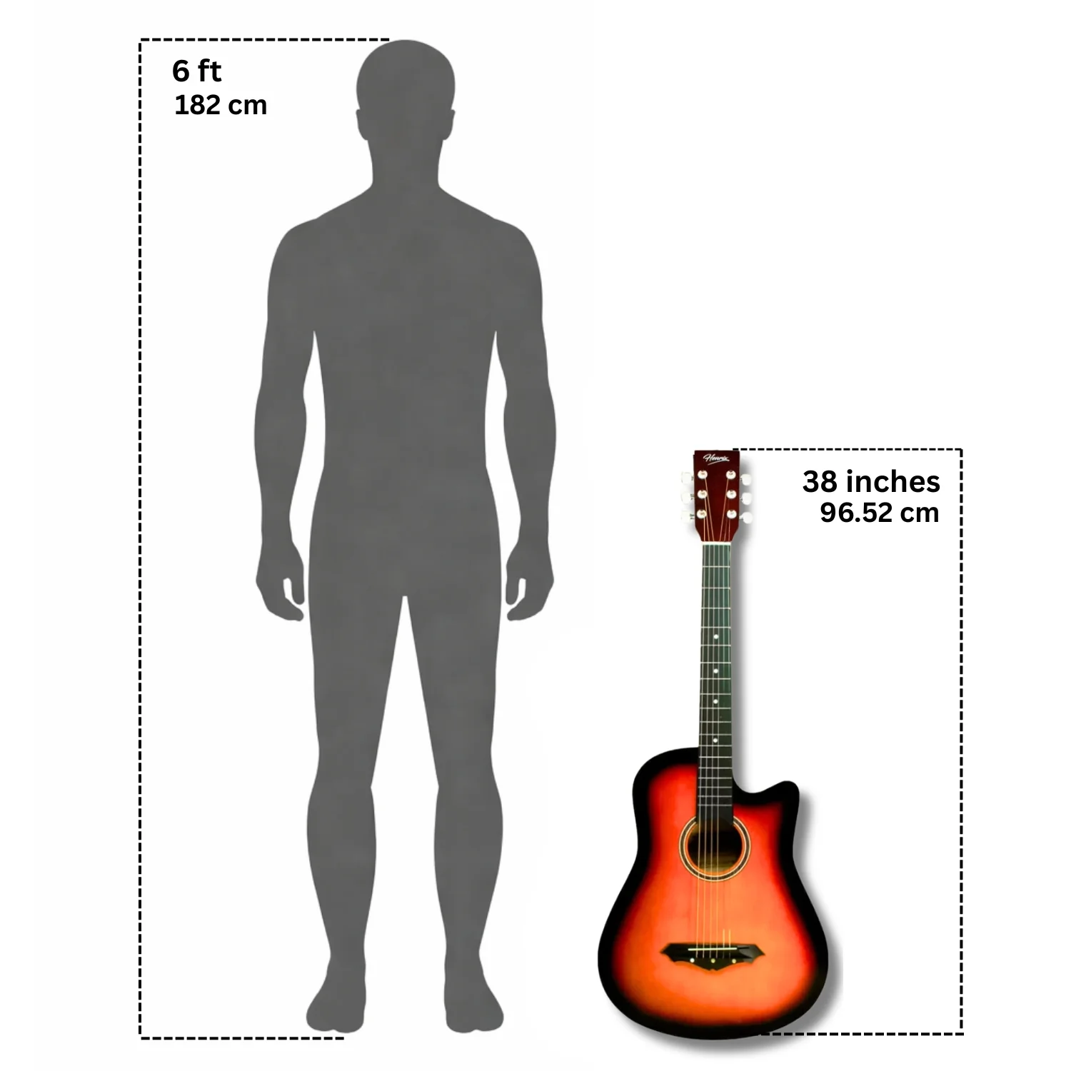 Henrix 38C 38 Inch Cutaway Acoustic Guitar with Dual Action Truss Rod, Gigbag, Picks, String Set, Strap, Cloth & Ebook - Image 86