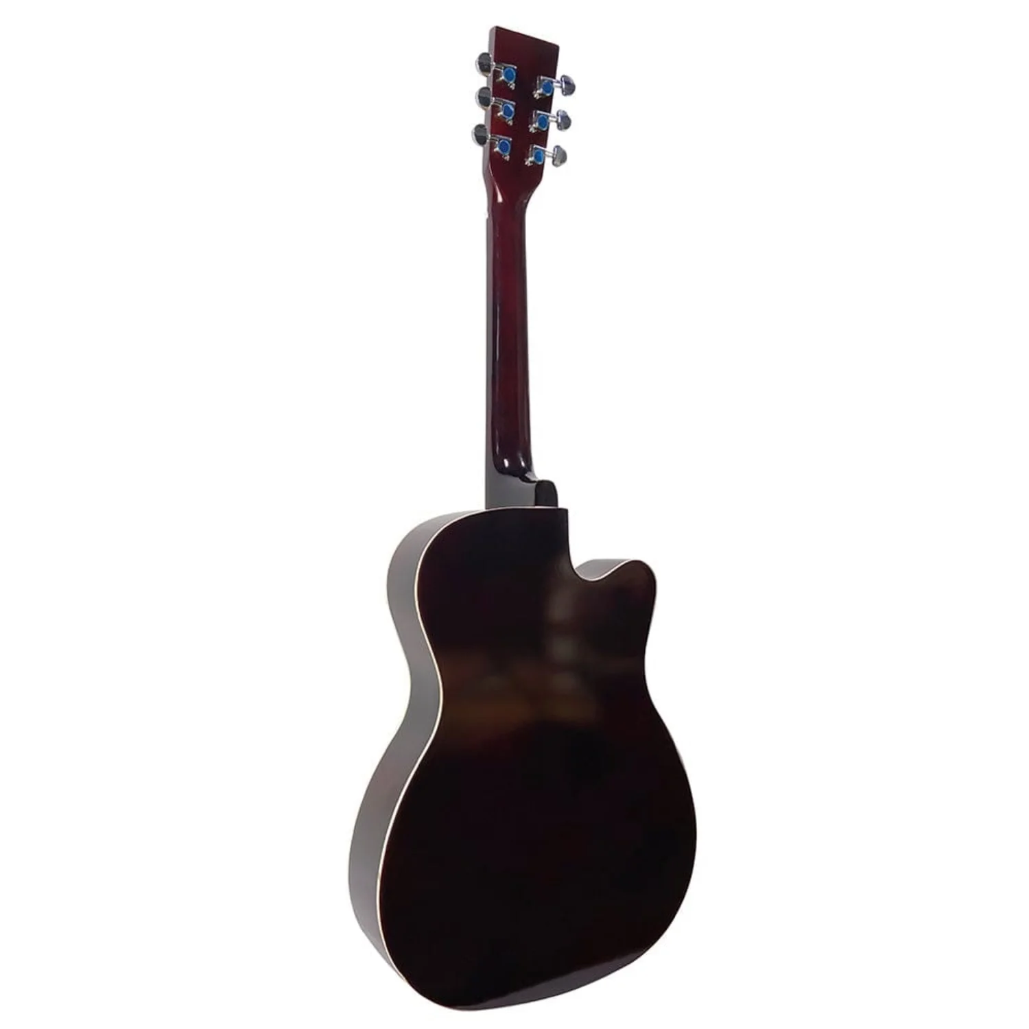 Henrix 38C 38 Inch Cutaway Acoustic Guitar with Dual Action Truss Rod, Gigbag, Picks, String Set, Strap, Cloth & Ebook - Image 9