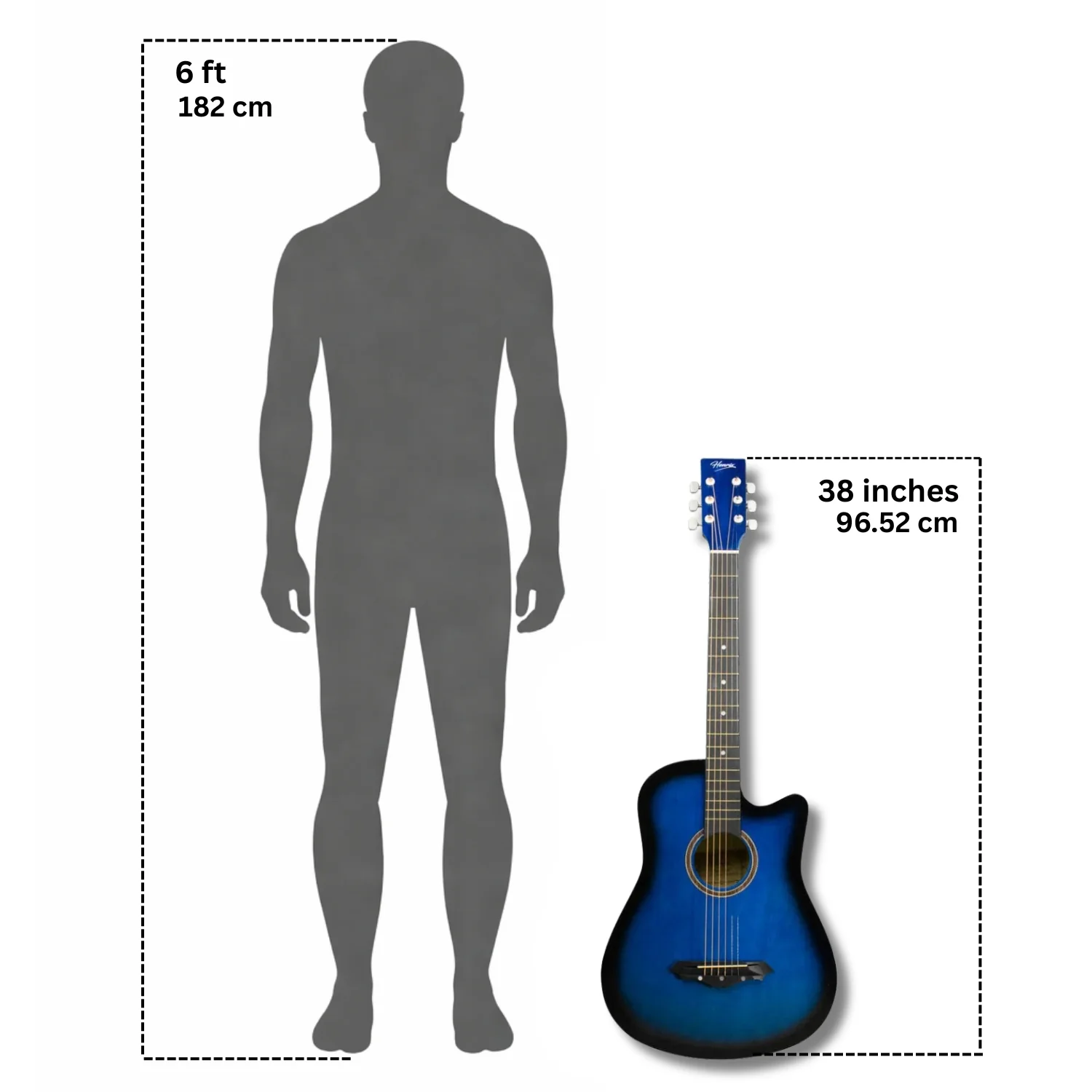 Henrix 38C 38 Inch Cutaway Acoustic Guitar with Dual Action Truss Rod, Gigbag, Picks, String Set, Strap, Cloth & Ebook - Image 94