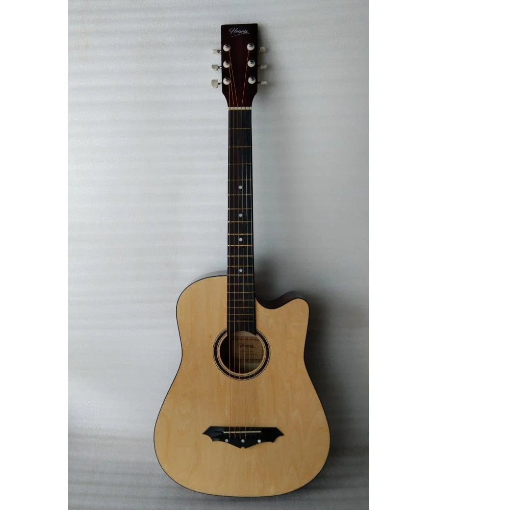 Henrix 38C Cutaway Acoustic Guitar - Natural - Open Box B Stock - Image 42