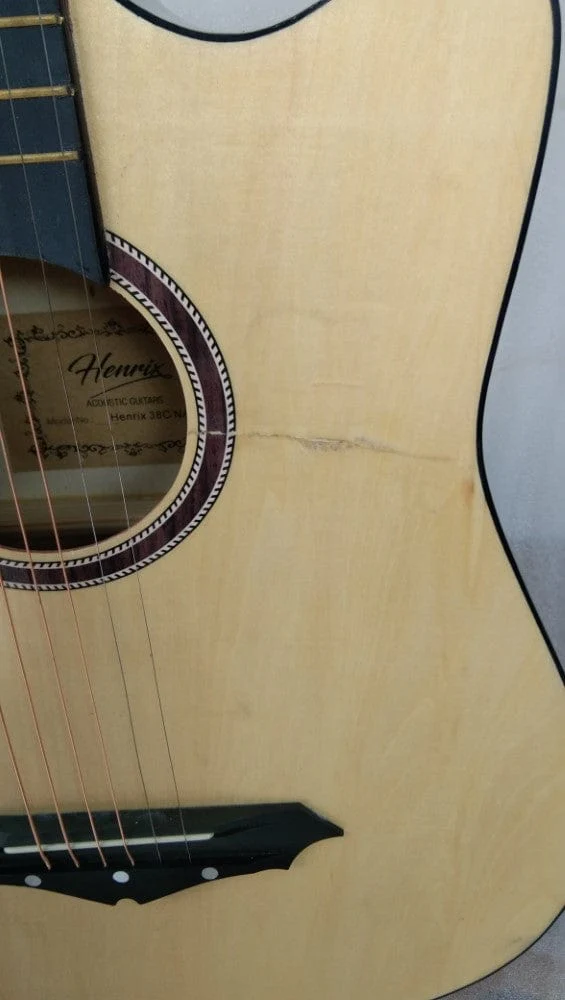 Henrix 38C Cutaway Acoustic Guitar - Natural - Open Box B Stock - Image 54