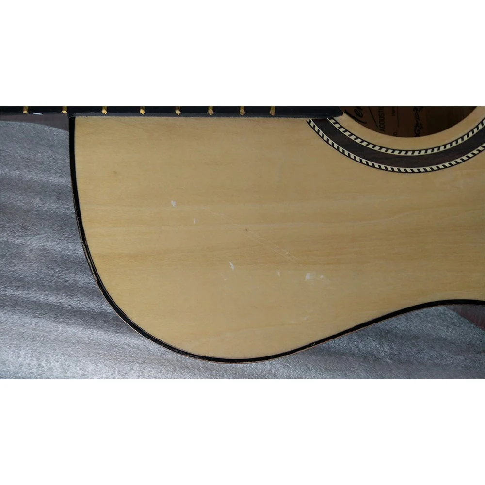 Henrix 38C Cutaway Acoustic Guitar - Natural - Open Box B Stock - Image 6