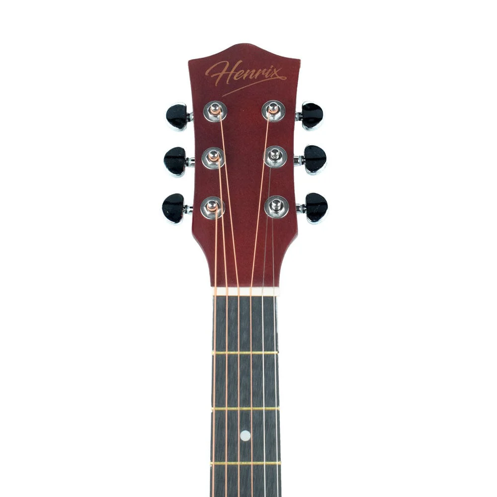 Henrix 40C 40-Inch Cutaway Acoustic Guitar with Dual Action Truss Rod, Gigbag, Picks, String Set, Strap, Cloth & Ebook - Image 13
