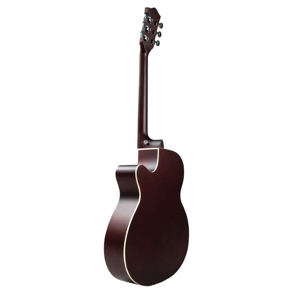 Henrix PRO 40C 40-Inch Cutaway Acoustic Guitar with Dual Action Truss Rod, Gigbag, Picks, String Set, Strap, Cloth & Ebook - Image 5