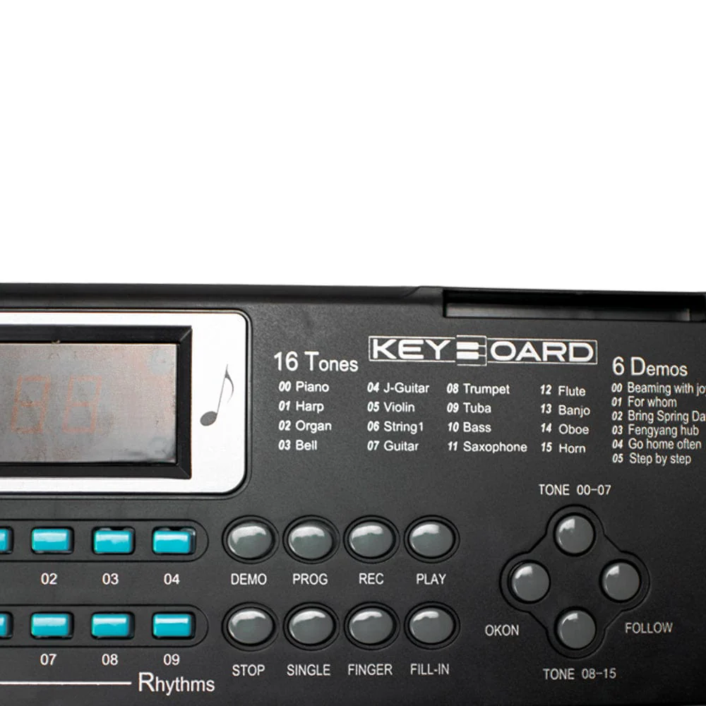 Henrix KB-61 Portable 61 Mini Key Keyboard with Microphone - Image 13