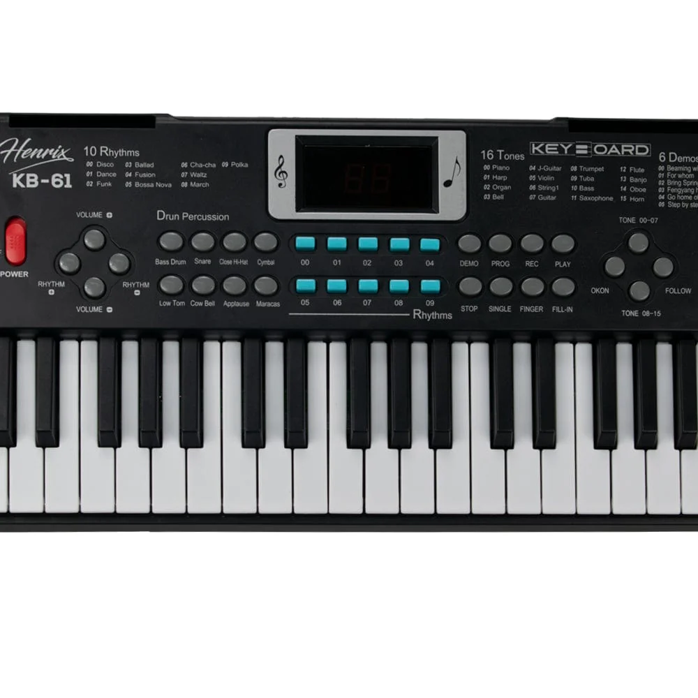 Henrix KB-61 Portable 61 Mini Key Keyboard with Microphone - Image 4