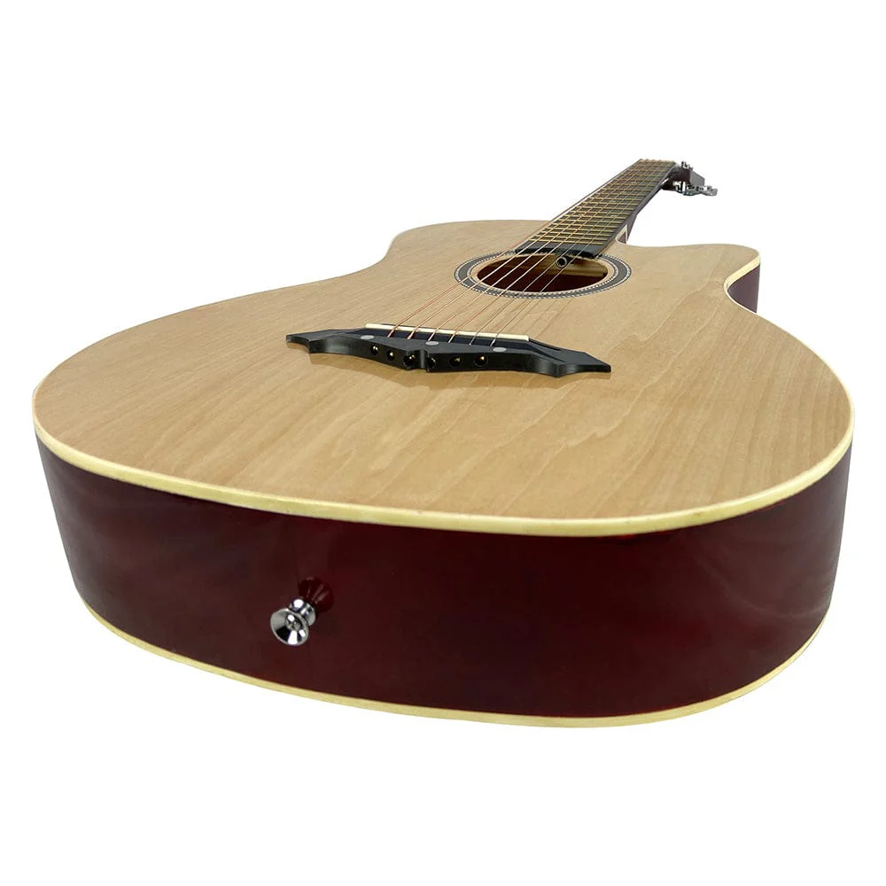 Henrix PRO 38C 38 Inch 6 String Cutaway Acoustic Guitar - Image 24