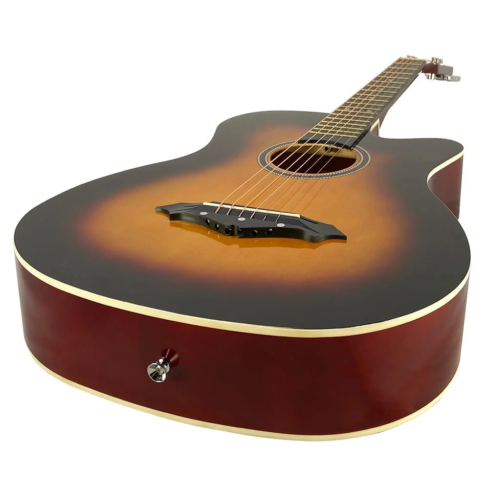Henrix PRO 38C 38 Inch 6 String Cutaway Acoustic Guitar - Image 48