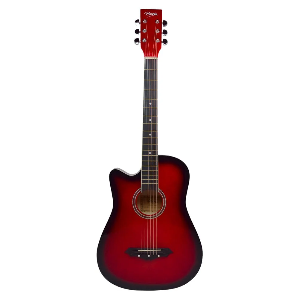 Henrix PRO 38C 38 Inch 6 String Cutaway Acoustic Guitar - Image 72