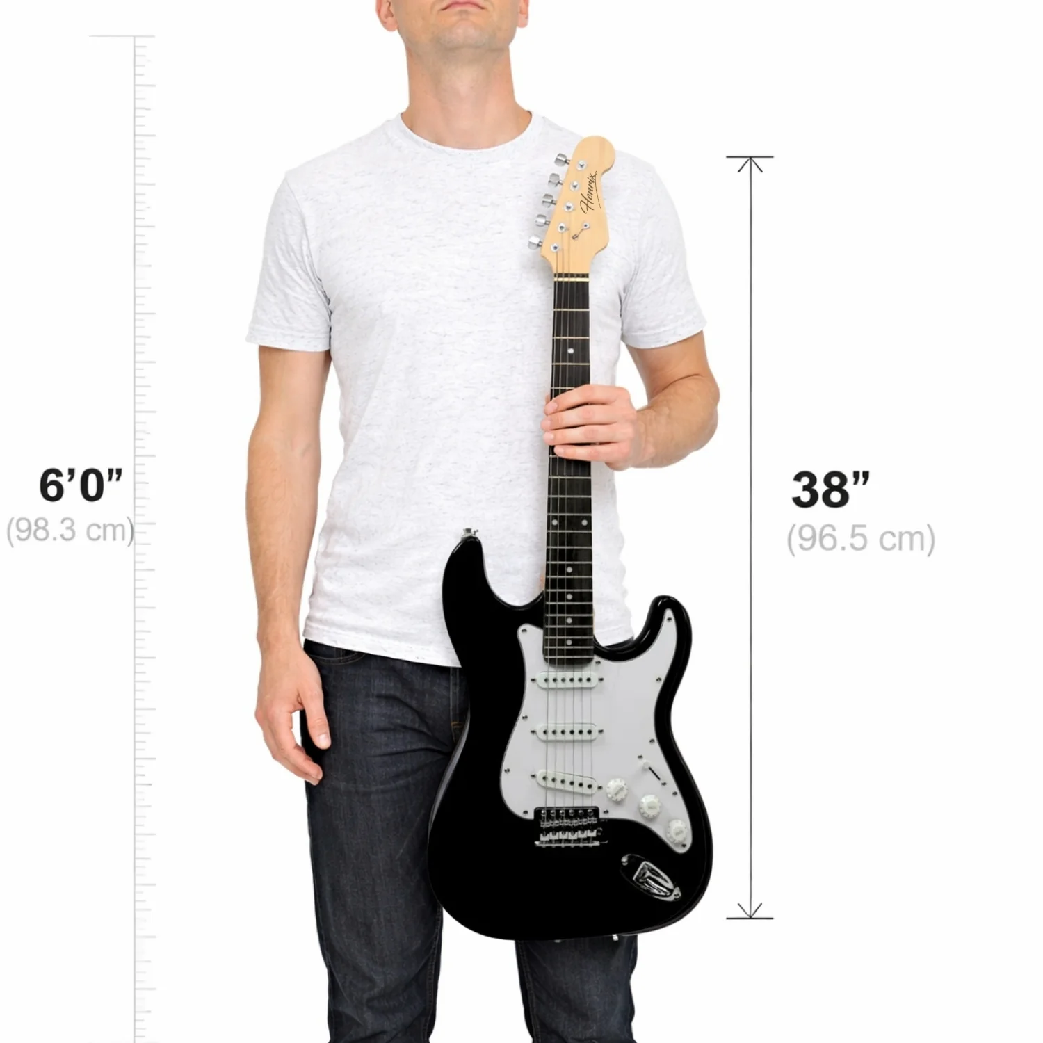Henrix ST 6 String Strat Style Electric Guitar with Amplifier, Gigbag, Tuner, Strap, Picks, Polishing Cloth, Cable & E-Book - Image 9