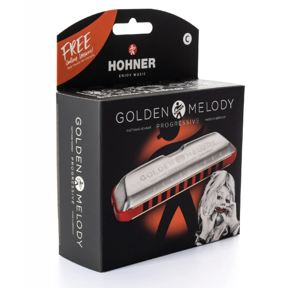 Hohner M54403X Key D Major Golden Melody Harmonica - Image 10