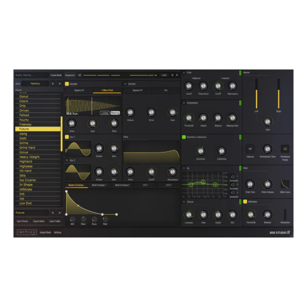 Initial Audio 808 Studio II: 808 Bass Synthesizer – Professional Audio Software & Plugin
