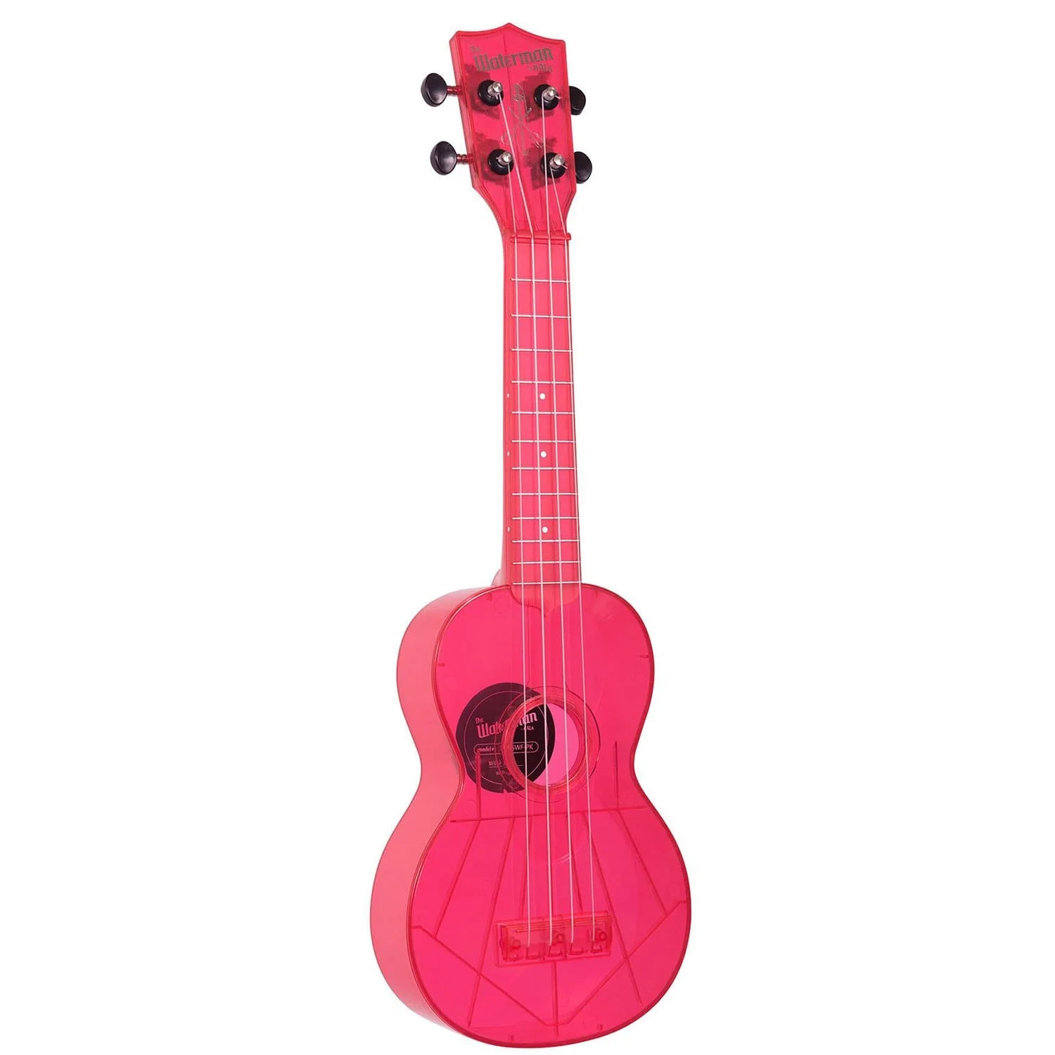Kala SWF-PK Soprano Waterman Ukulele - Fluorescent Watermelon Pink