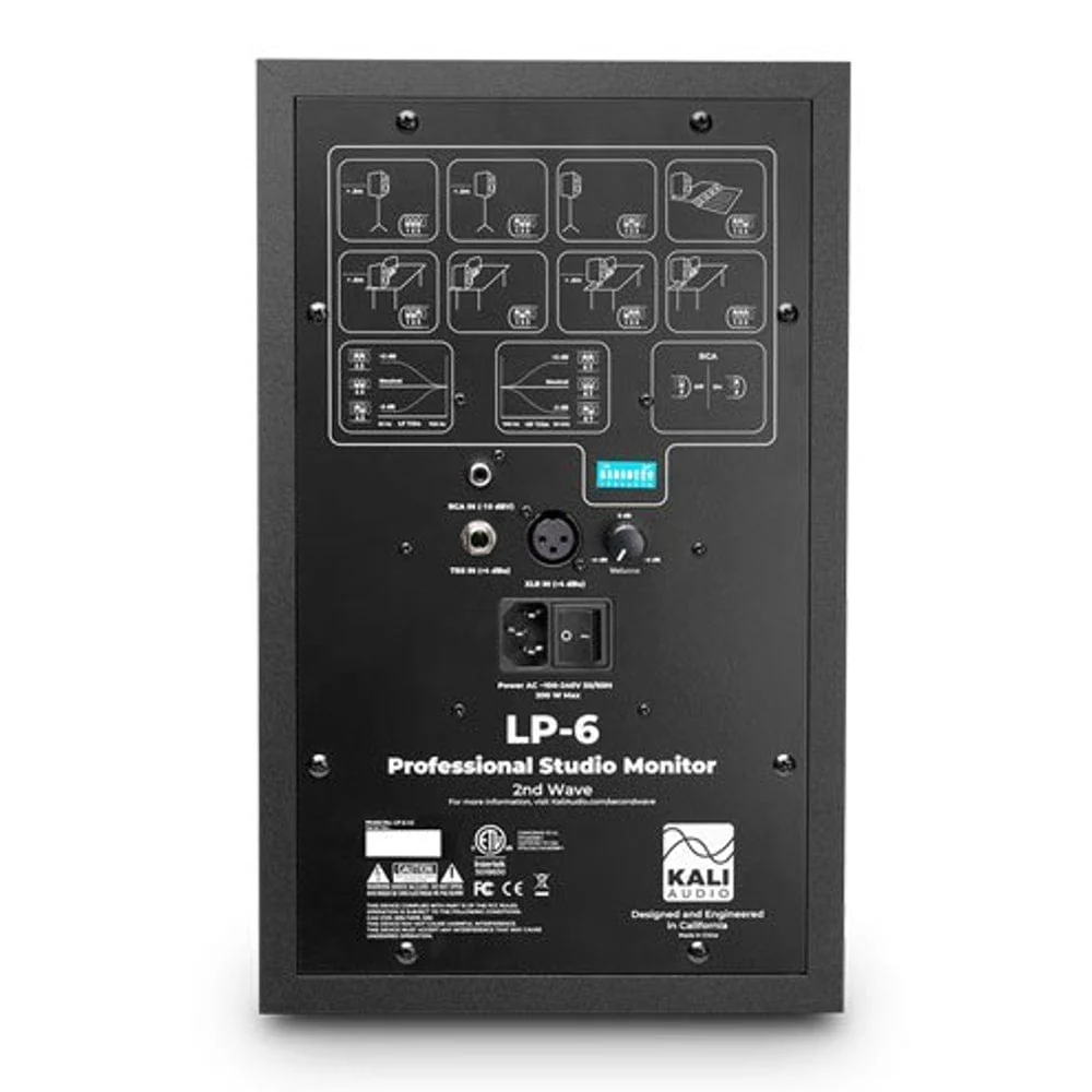 Kali Audio LP-6 2nd Wave Lone Pine Series 6.5" Active Studio Monitor with Isolation Pads, Cables, and Ebook - Pair - Image 4