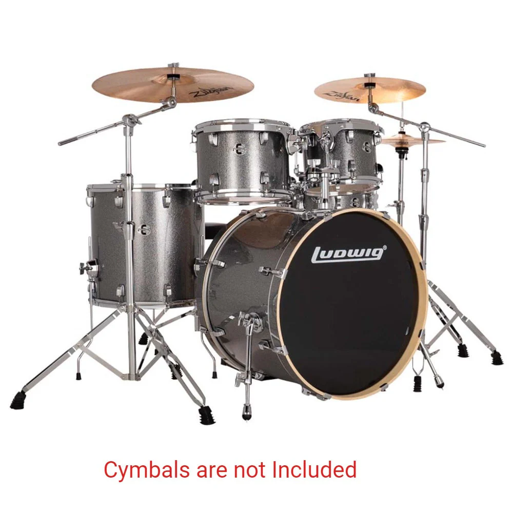 Ludwig Evolution 22" 5 Piece Complete Acoustic Drum Kit with Hardware - Image 2