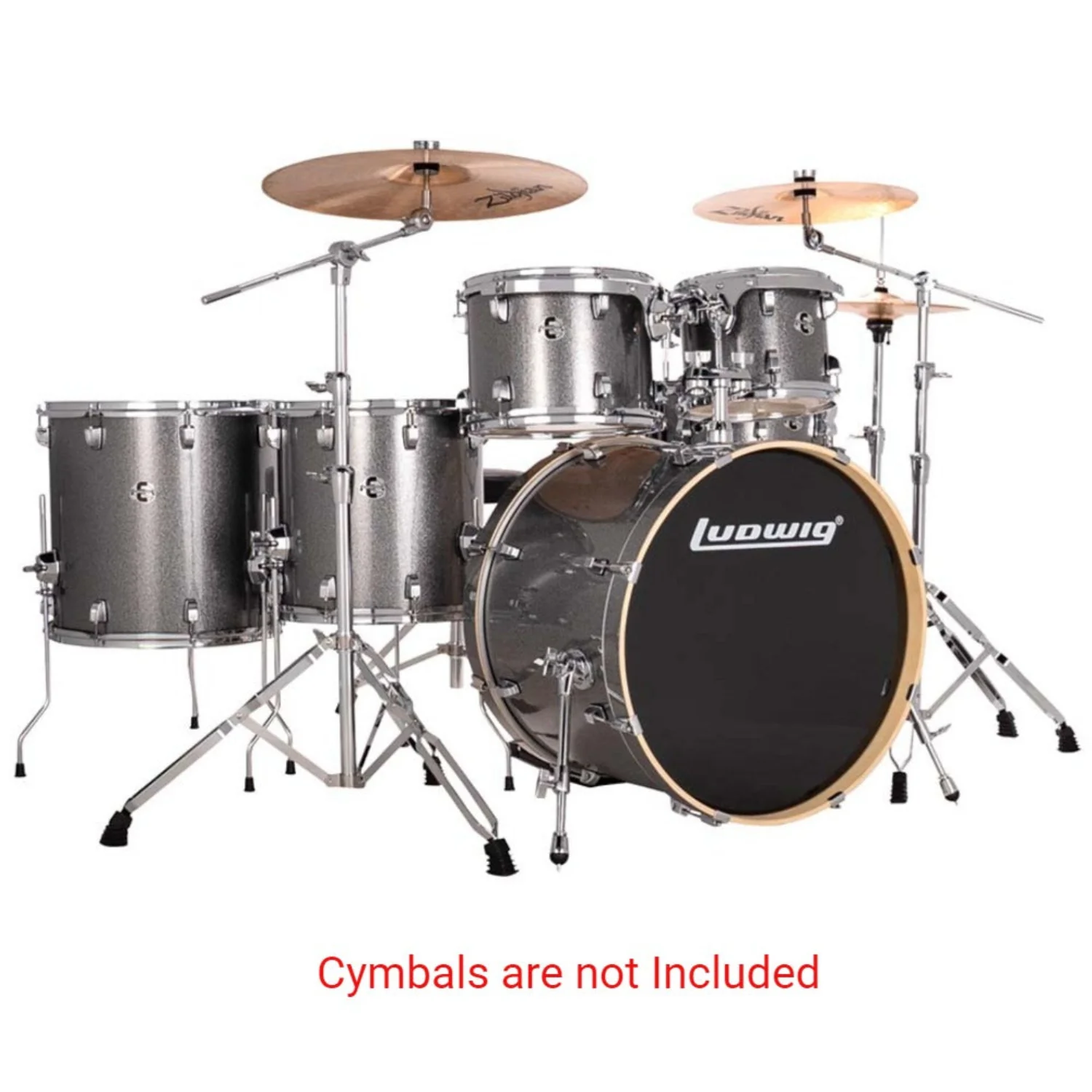 Ludwig Evolution 6-Piece Acoustic Drum Kit with Hardware & Throne - Image 10