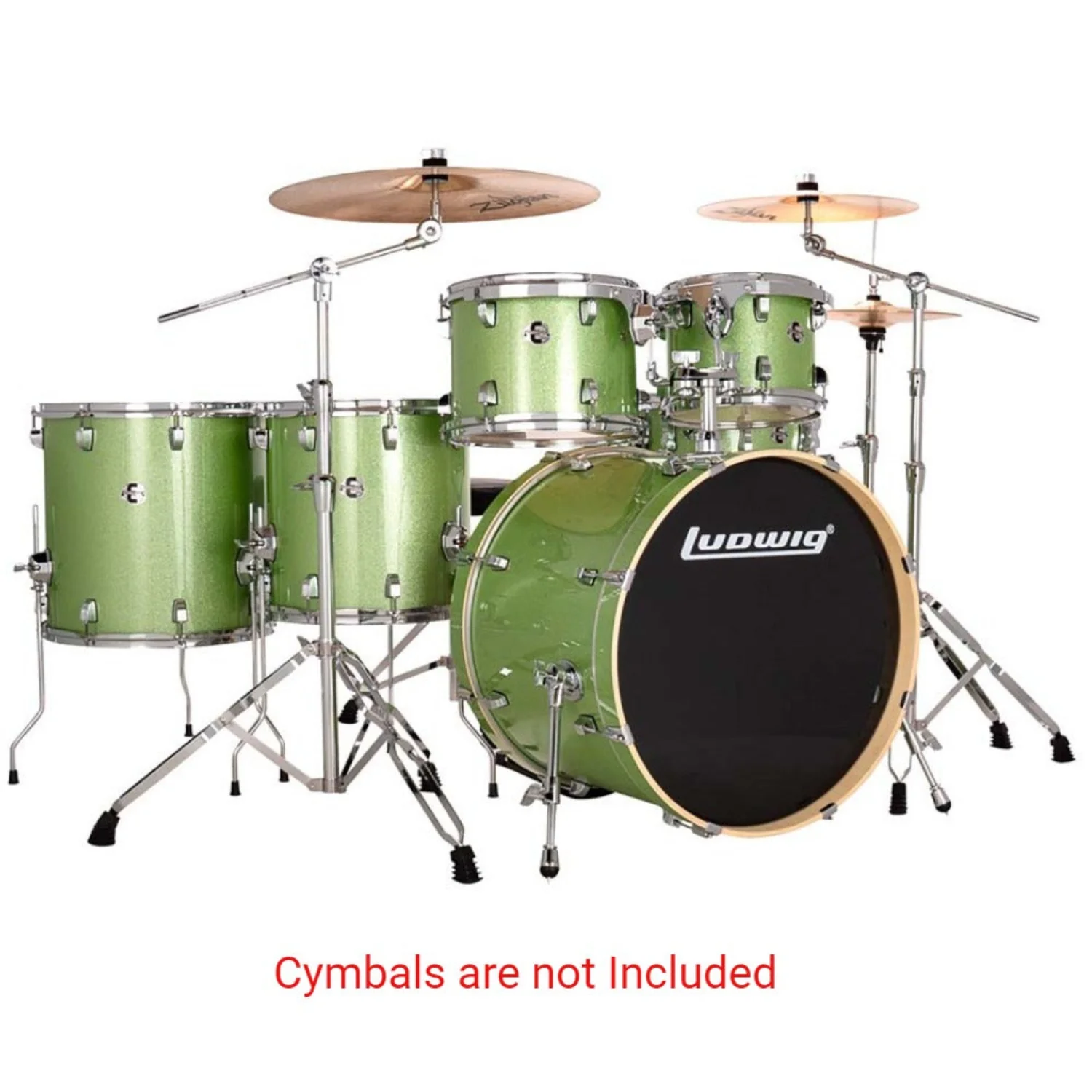 Ludwig Evolution 6-Piece Acoustic Drum Kit with Hardware & Throne - Image 4
