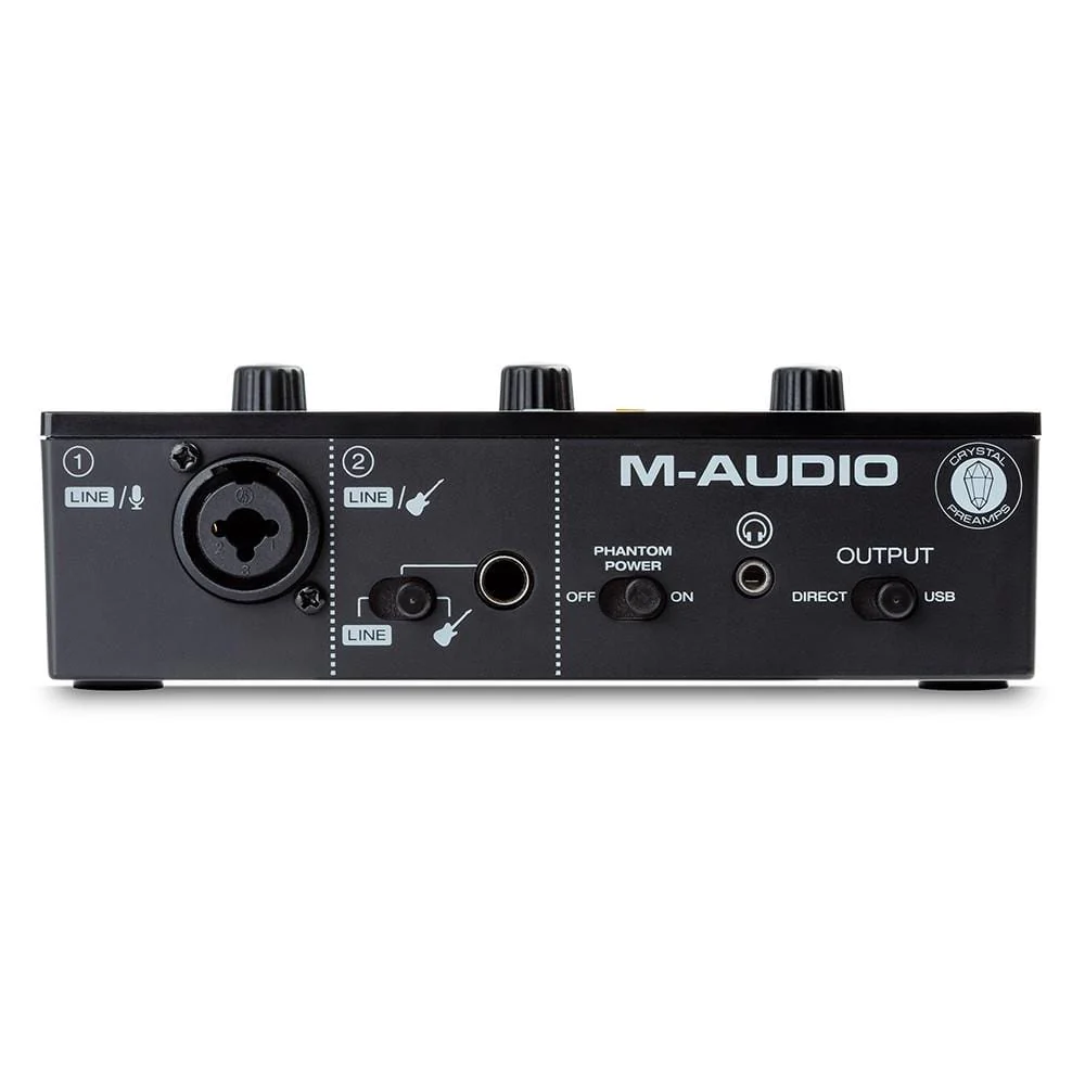 M-Audio M-Track Solo 2-Channel USB Audio Interface With 1 Crystal Preamp, Phantom Power & Instrument Input - Open Box - Image 5