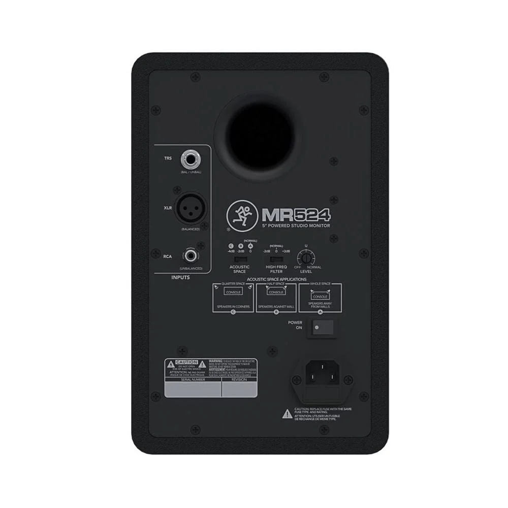Mackie MR Series 524 Powered Active Studio Monitor Speakers with Controller, Acoustic Foam Pad, Polishing Cloth, Ebook & Warranty - Single - Image 3