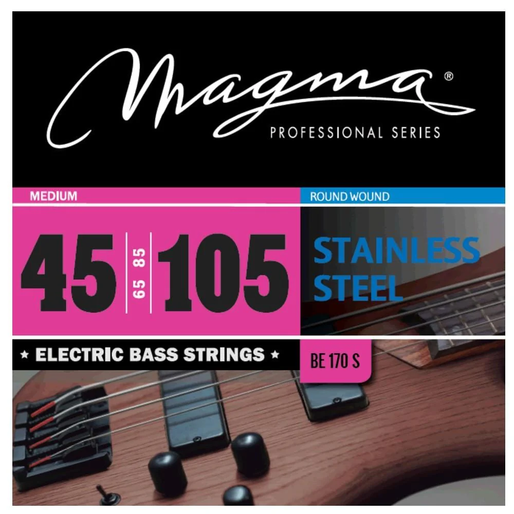 Magma BE170S 4-Strings Stainless Steel Round Wound Long Scale Electric Bass Strings- Medium Gauge