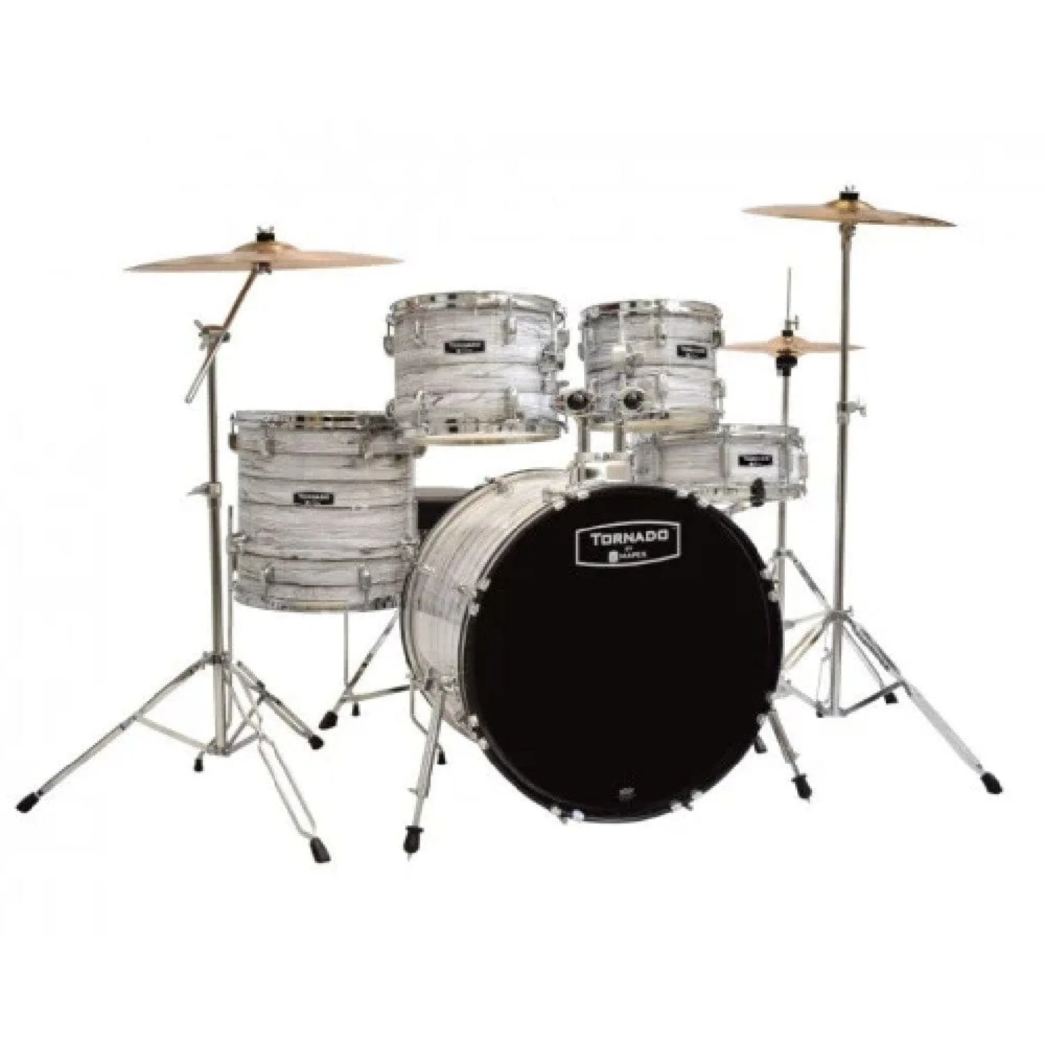 Mapex TND5294F Tornado 5 Piece Drum Kit with Hardware Throne & Cymbals - Image 3
