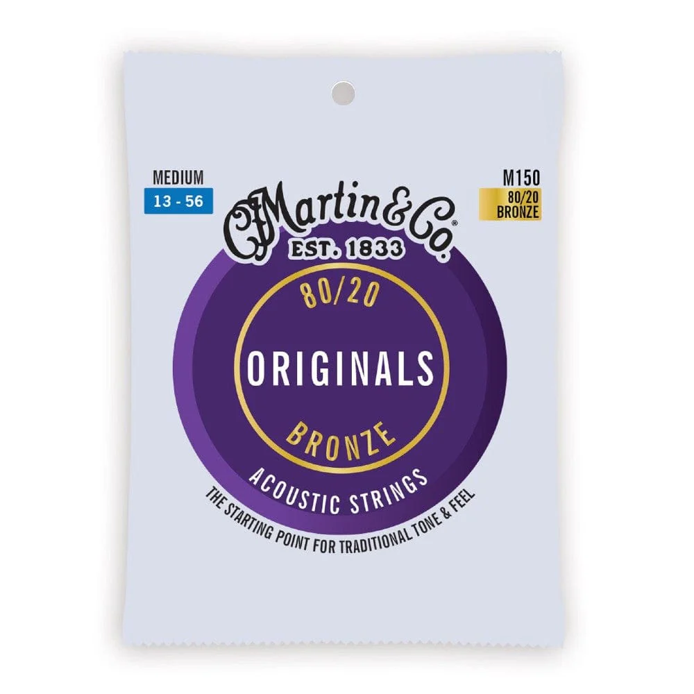 Martin M150 80/20 Bronze Medium Guitar String - .13-.56