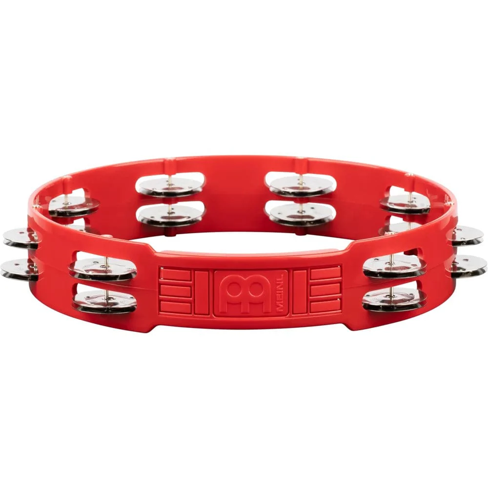 Meinl HTT10R 10" Headliner Series Plastic Stainless Steel Jingles 2 Rows Tambourine - Red - Image 3