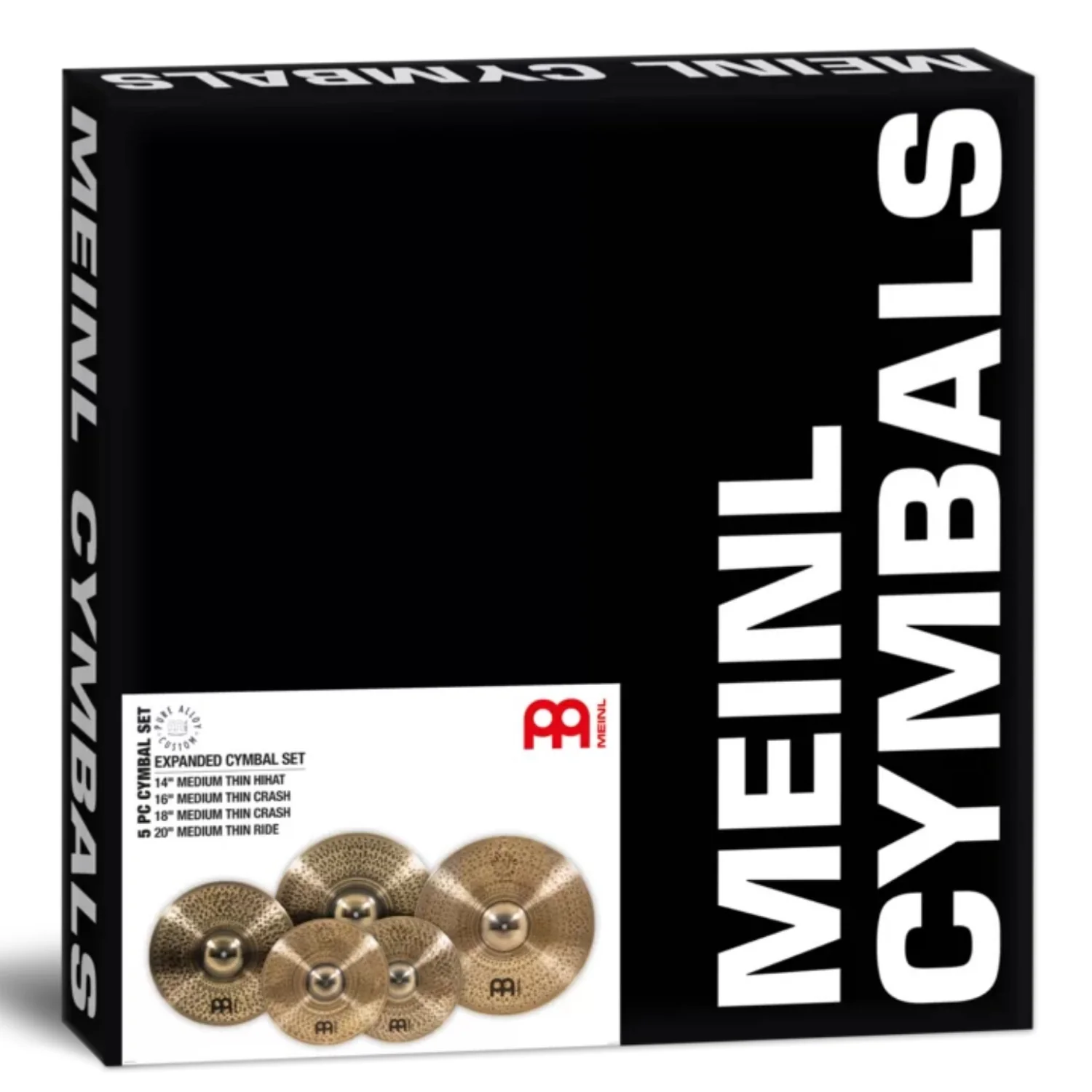Meinl PAC14161820 Pure Alloy Custom 14"HH 16"Cr 18"Cr 20"R Cymbals Set - Image 3