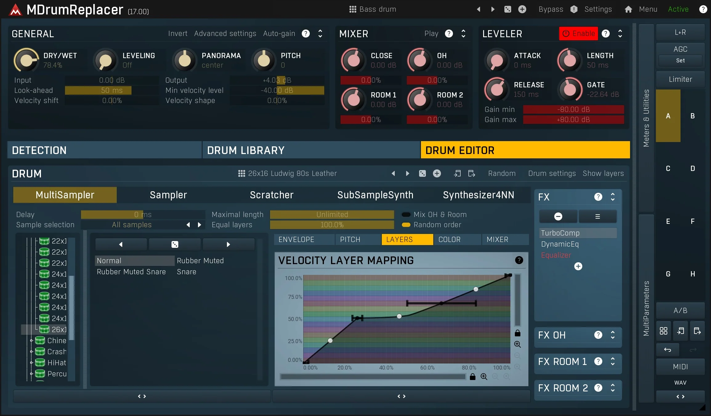 MELDA MDrumReplacer Drum Replacer – Professional Audio Software & Plugin