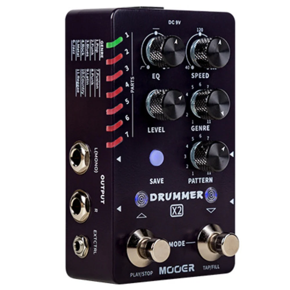 Mooer Drummer X2 Dual Footswitch Drum Machine Pedal - Image 3