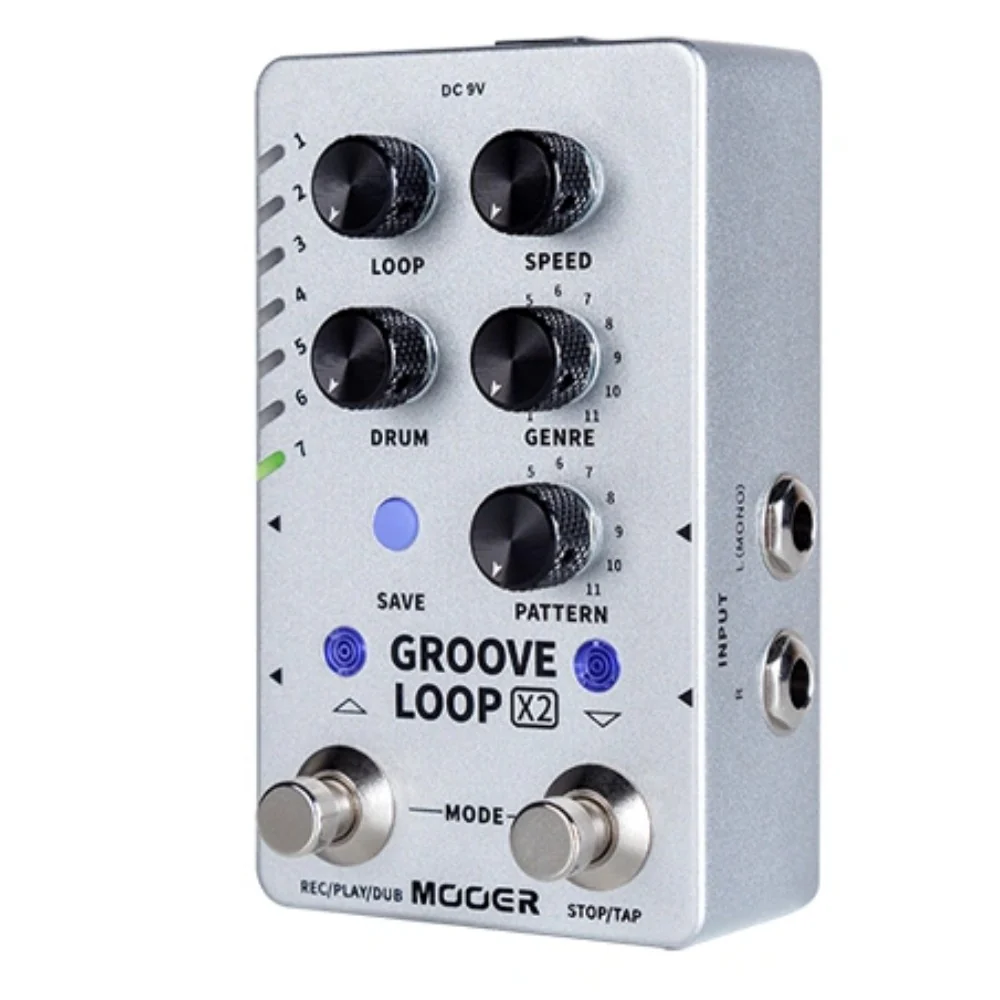 Mooer Groove Loop X2 Stereo Looper & Drum Machine Pedal - Image 3