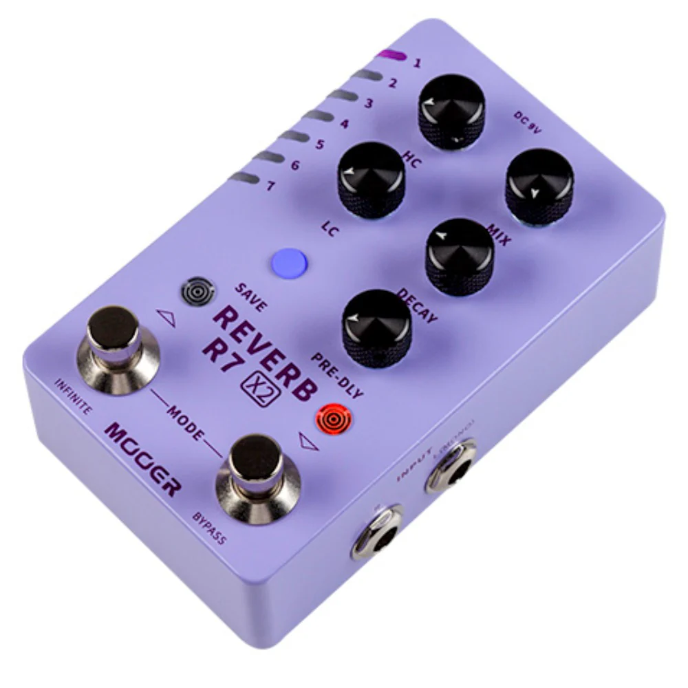 Mooer R7 Reverb X2 Dual Footswitch Stereo Reverb Pedal - Image 3