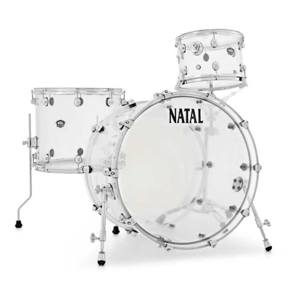 Natal Arcadia Acrylic Series AA1 3 Piece Shell Pack Acoustic Drum Kit - Image 2