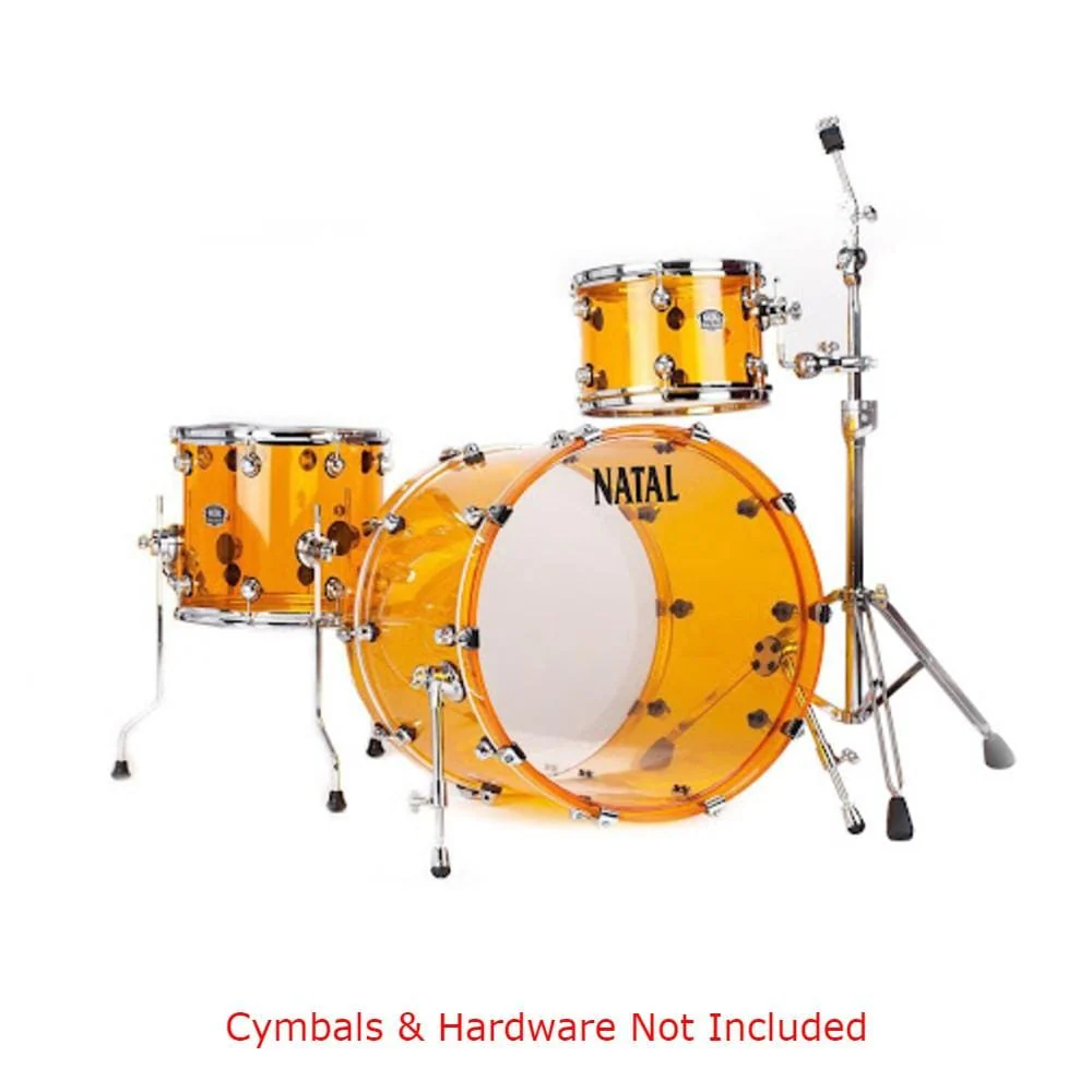 Natal Arcadia Acrylic Series AA1 3 Piece Shell Pack Acoustic Drum Kit - Image 3