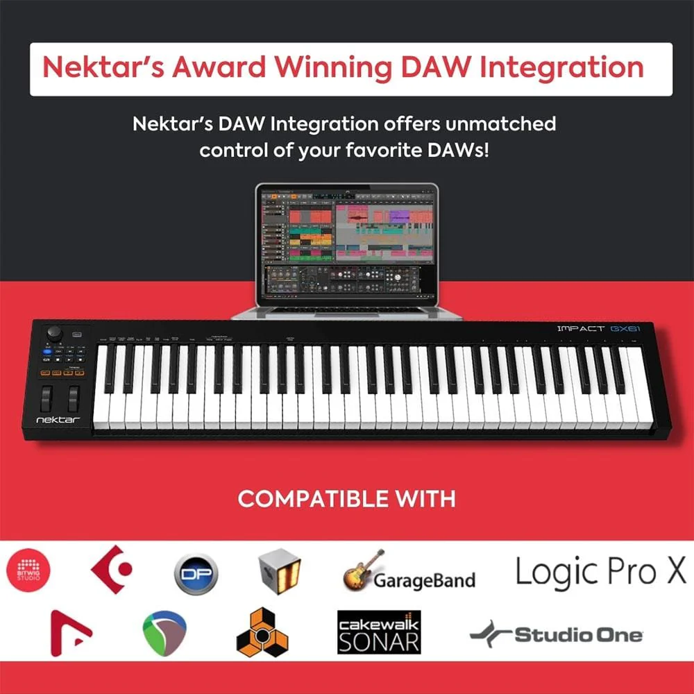 Nektar Impact GX-61 Midi Keyboard - Image 7