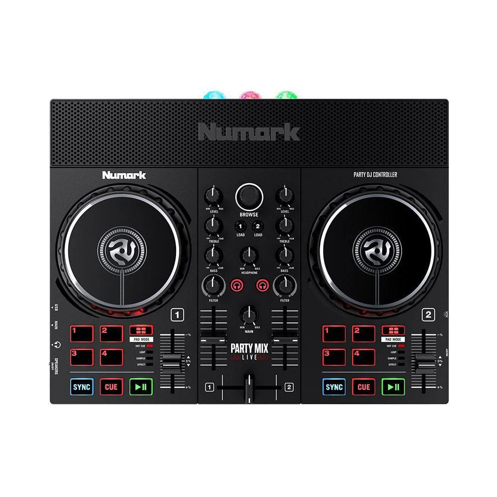 Numark Party Mix Live DJ Controller with Built-In Light Show and Speakers