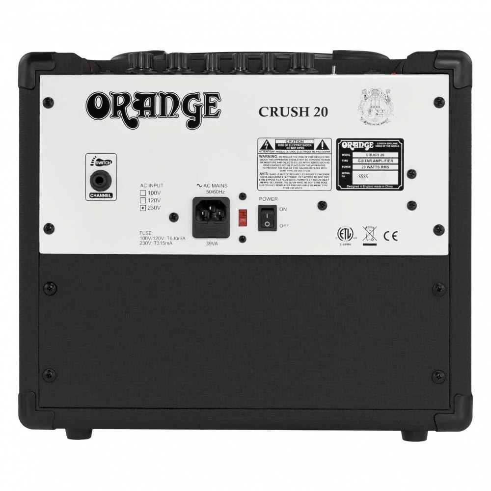 Orange Crush 20 20w Twin Channel Solid State Combo Guitar Amplifier - Image 13