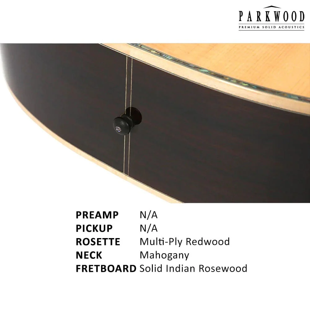 Parkwood P810ADK Dreadnought Acoustic Guitar with Case - Image 4
