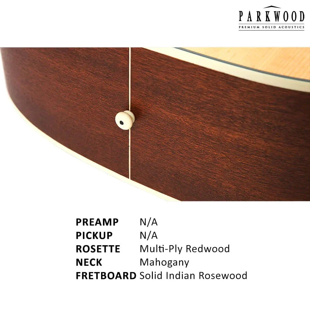 Parkwood S61 Dreadnought Acoustic Guitar with Gigbag - Image 5