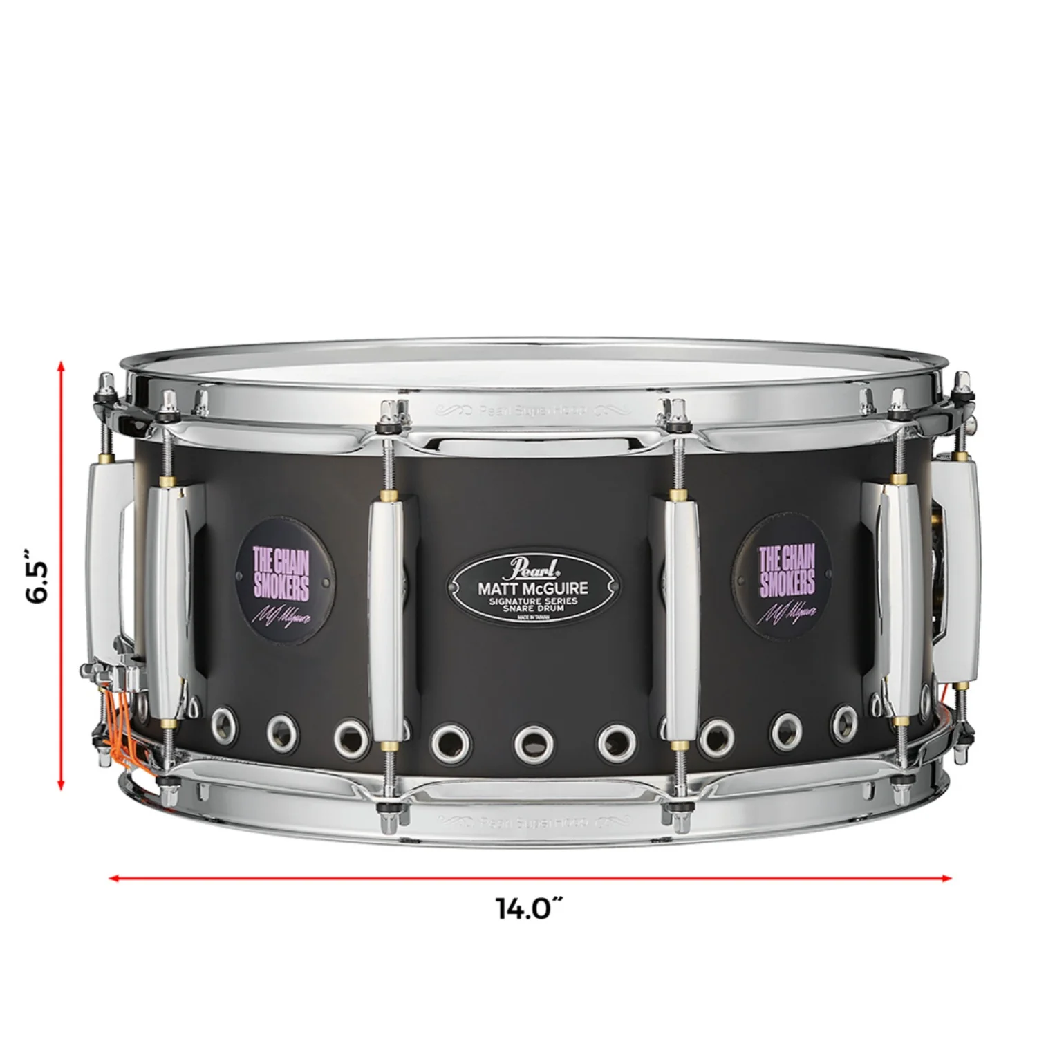 Pearl MM1465S/C 14" x 6.5" Matt McGuire Model Signature Snare Drum - Image 8