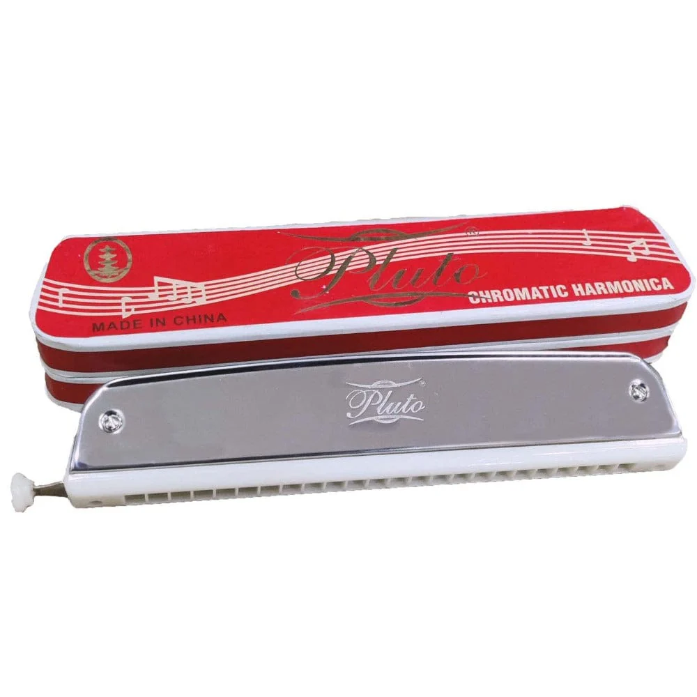Pluto Scale Change Harmonica 24 Holes 48 Notes Mouth Organ for Beginners and Kids