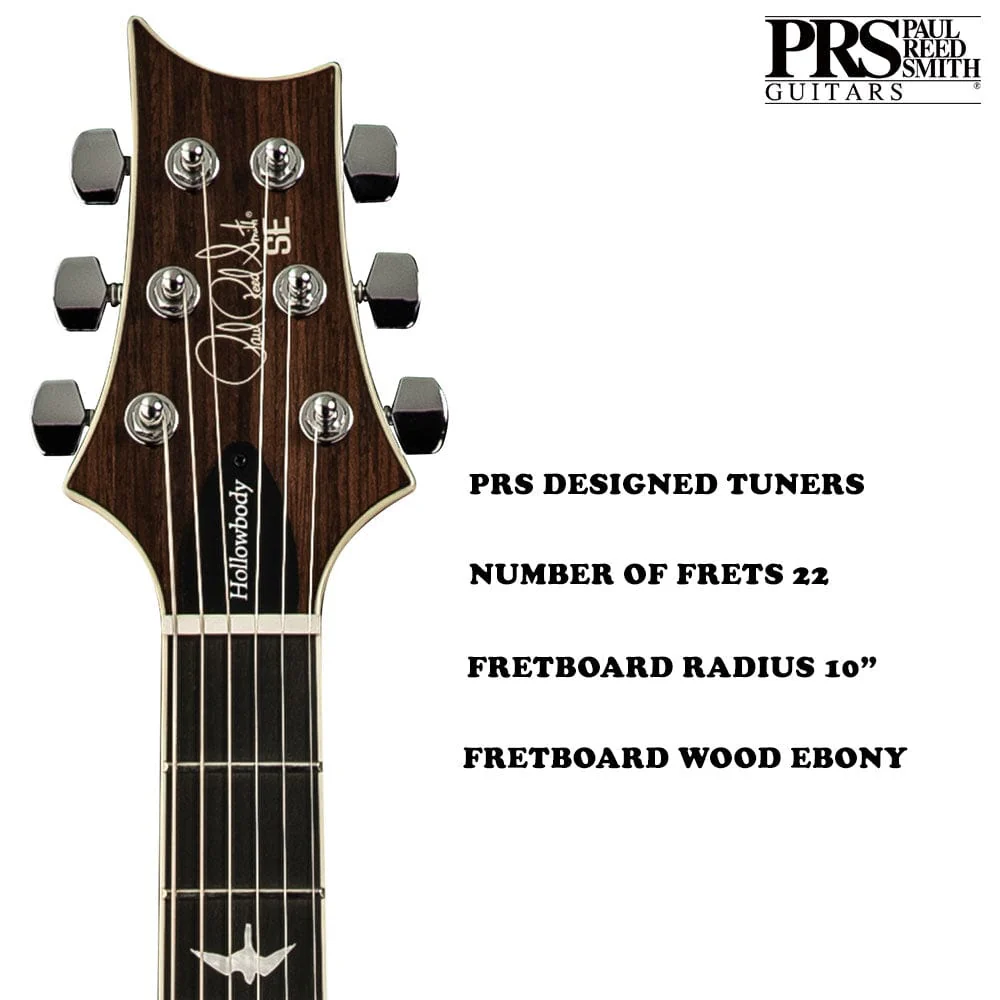 PRS SE Hollowbody II 6 String Electric Guitar with Case - Image 6