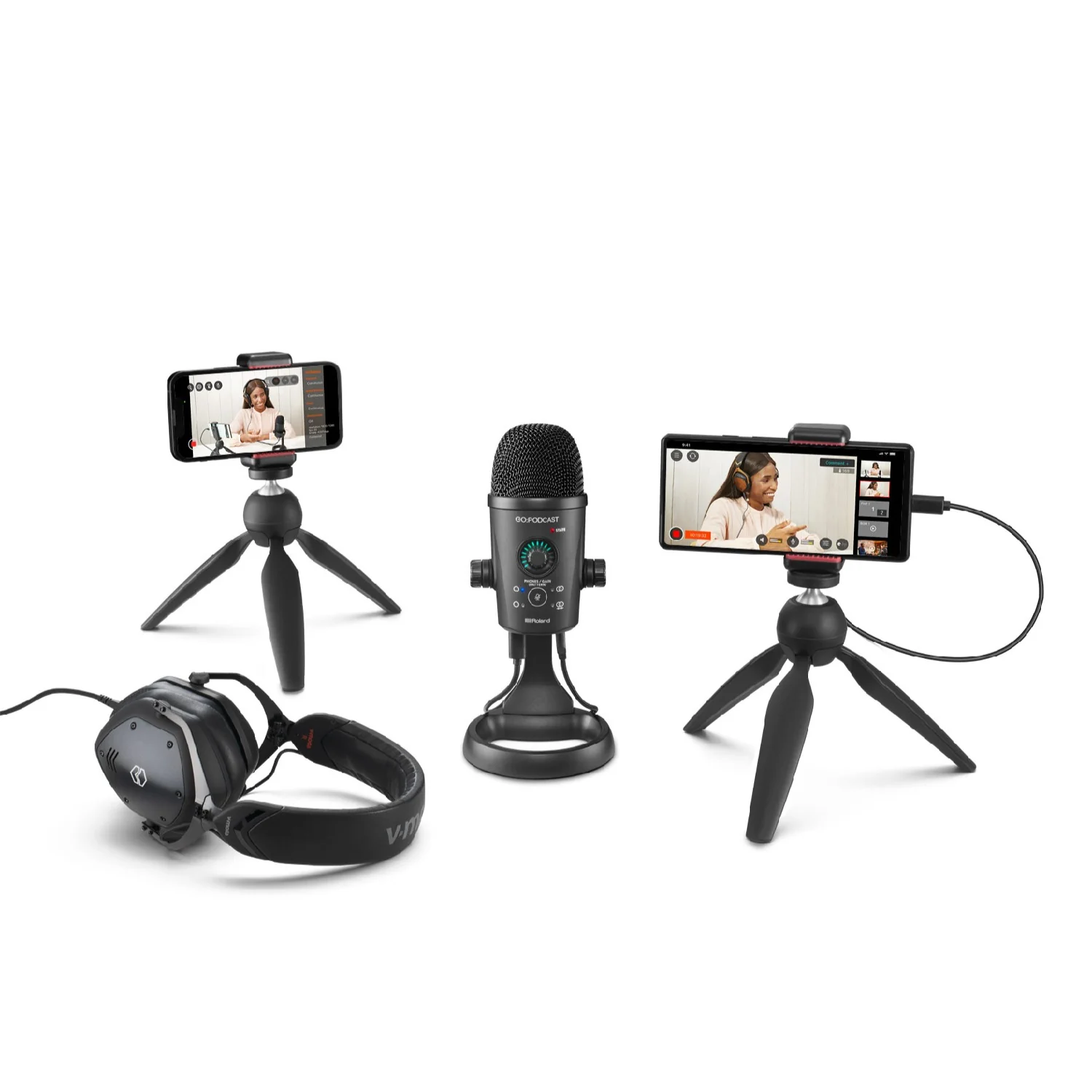 Roland GO PODCAST Video Podcasting Studio USB Microphone for Smartphones - Image 10