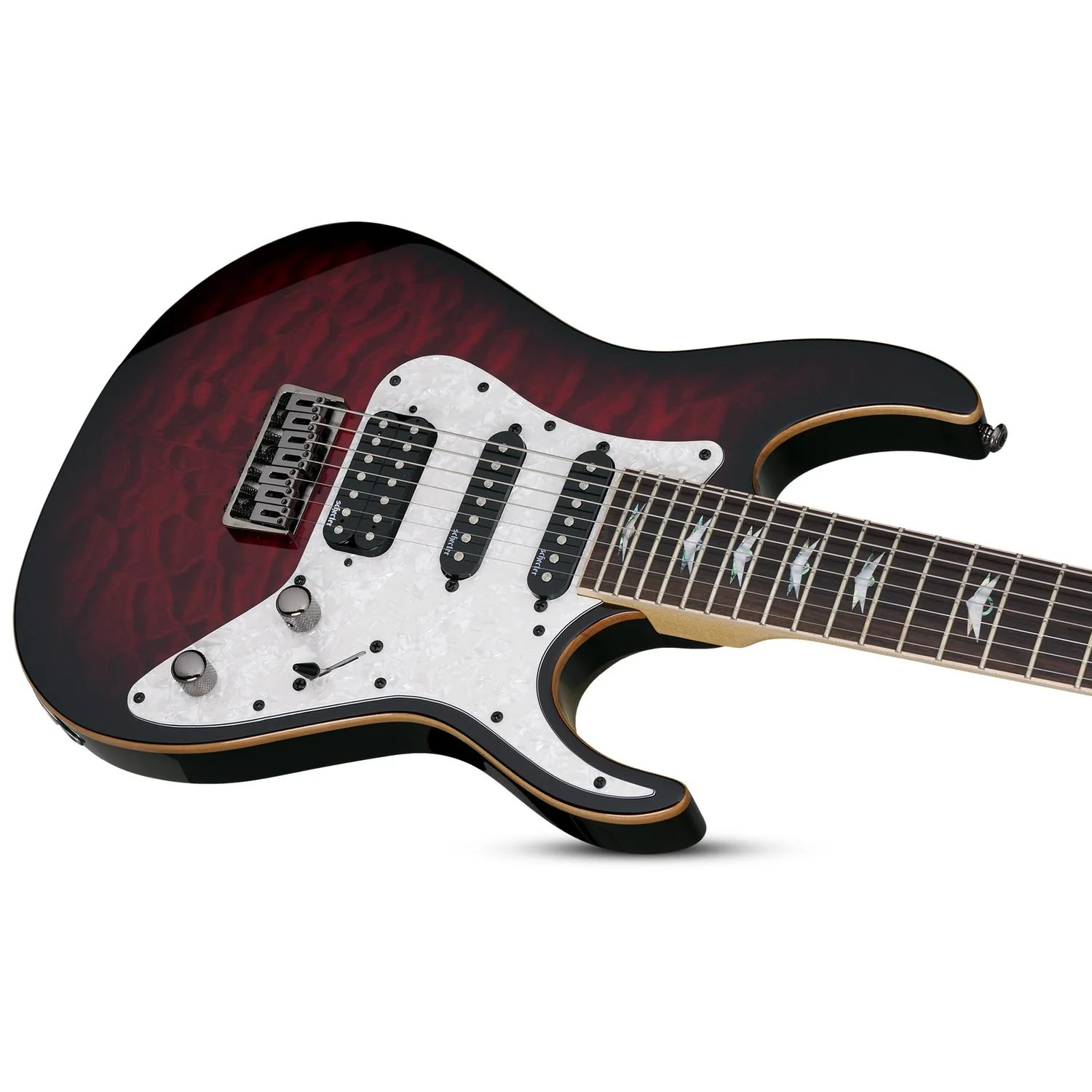 Schecter Banshee 7 Extreme 7-Strings Electric Guitar- Black Cherry Burst - Image 2