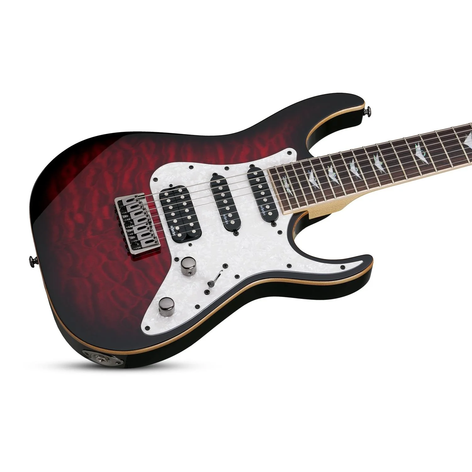 Schecter Banshee 7 Extreme 7-Strings Electric Guitar- Black Cherry Burst - Image 3