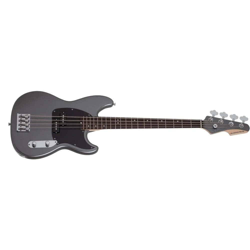 Schecter Banshee Bass 4-String Bass Guitar- Carbon Grey
