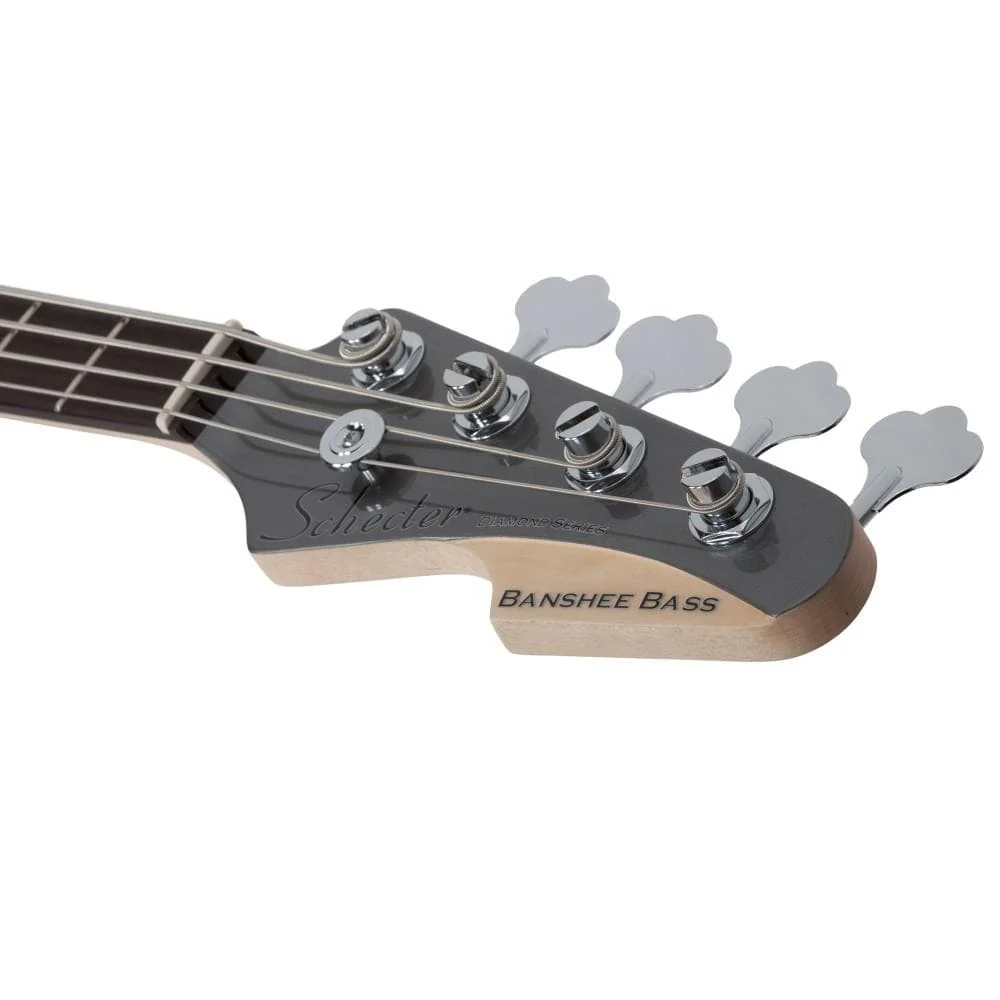 Schecter Banshee Bass 4-String Bass Guitar- Carbon Grey - Image 8