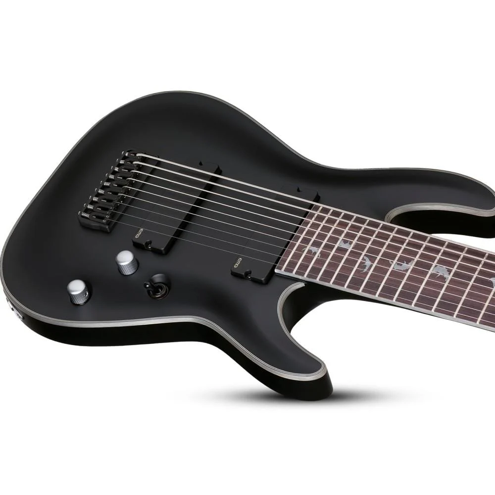 Schecter Damien Platinum-9 9-Strings Electric Guitar- Satin Black - Image 2