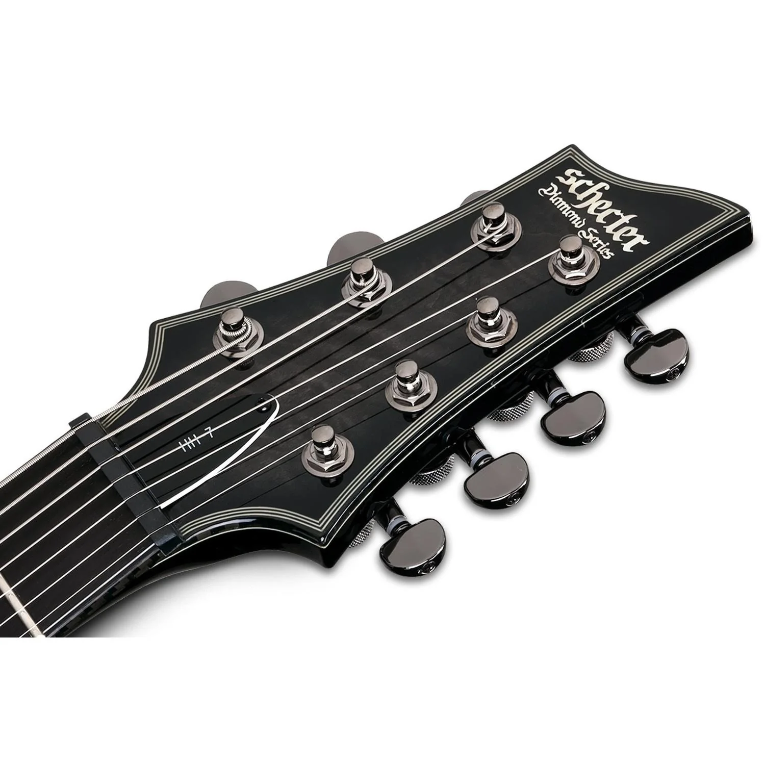 Schecter Hellraiser Hybrid C-7 Electric Guitar - Trans Black Burst - Image 6