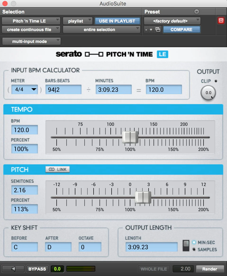 Serato Pitch 'n Time LE Time Stretching & Pitch Shifting Software – Professional Audio Software & Plugin
